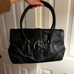 COACH Hampton SoHo Black Leather Handbag in GREAT condition